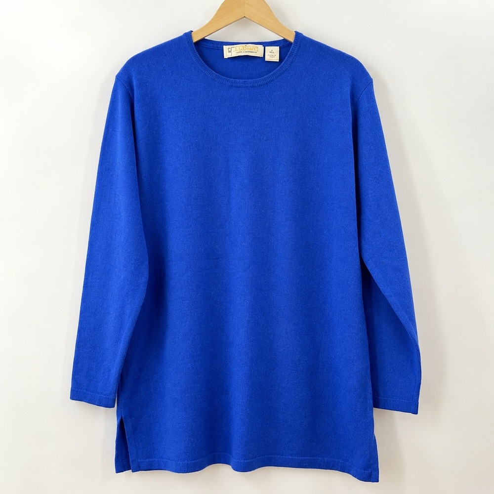 Braemar Quiet Luxury Cashmere Tunic Sweater Womens M Royal Blue Old Money Preppy